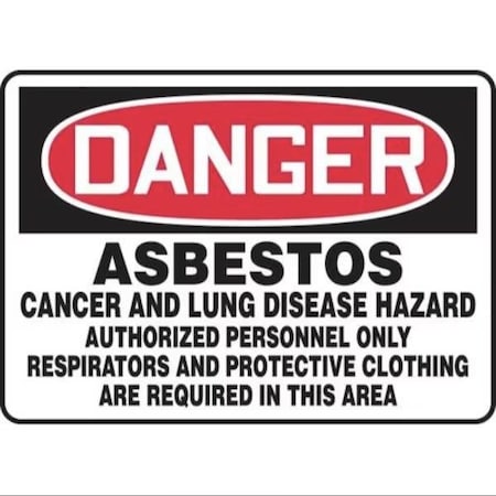 Accuform OSHA DANGER SAFETY SIGN ASBESTOS MCAW013XL MCAW013XL